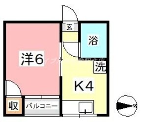 マンションみふねNo.6の物件間取画像